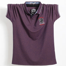 Load image into Gallery viewer, Purple Men Polo Shirt Top Business Men Camisa Masculina Cotton Badge Work Polo Shirt Plus Size 5XL 2019 Summer Casual Tee Shirt