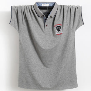 Purple Men Polo Shirt Top Business Men Camisa Masculina Cotton Badge Work Polo Shirt Plus Size 5XL 2019 Summer Casual Tee Shirt