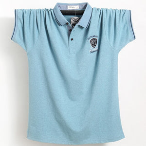 Purple Men Polo Shirt Top Business Men Camisa Masculina Cotton Badge Work Polo Shirt Plus Size 5XL 2019 Summer Casual Tee Shirt