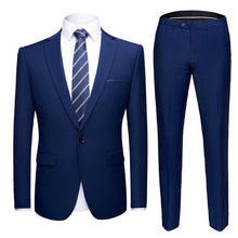 Load image into Gallery viewer, Men Purple Suit 2019 Fashion Wedding Suits for Men 2 Pieces Slim Fit Single Button Suit Mens Party Prom Tuxedo Suit Male Costume