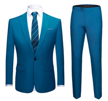 Load image into Gallery viewer, Men Purple Suit 2019 Fashion Wedding Suits for Men 2 Pieces Slim Fit Single Button Suit Mens Party Prom Tuxedo Suit Male Costume