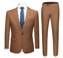 Load image into Gallery viewer, Men Purple Suit 2019 Fashion Wedding Suits for Men 2 Pieces Slim Fit Single Button Suit Mens Party Prom Tuxedo Suit Male Costume