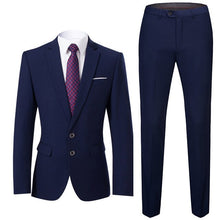 Load image into Gallery viewer, Men Purple Suit 2019 Fashion Wedding Suits for Men 2 Pieces Slim Fit Single Button Suit Mens Party Prom Tuxedo Suit Male Costume