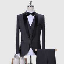 Load image into Gallery viewer, Brand Men Suit 2019 Wedding Suits for Men Shawl Collar 3 Pieces Slim Fit Burgundy Suit Mens Royal Blue Tuxedo Jacket QT977