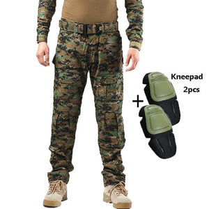 Tactical Pants Cargo Pants Men Military Knee Pad SWAT Army Airsoft Camouflage Clothes Hunter Field Work Combat Trouser Woodland