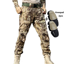 Load image into Gallery viewer, Tactical Pants Cargo Pants Men Military Knee Pad SWAT Army Airsoft Camouflage Clothes Hunter Field Work Combat Trouser Woodland