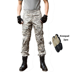 Tactical Pants Cargo Pants Men Military Knee Pad SWAT Army Airsoft Camouflage Clothes Hunter Field Work Combat Trouser Woodland