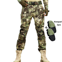 Load image into Gallery viewer, Tactical Pants Cargo Pants Men Military Knee Pad SWAT Army Airsoft Camouflage Clothes Hunter Field Work Combat Trouser Woodland