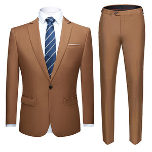 2019 Asian Size Mens Suits Set Grey Formal Blazer pants Marriage Tuxedo male 2 Piece suit set Terno wedding mens suit slim fit