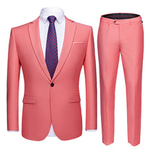 Load image into Gallery viewer, 2019 Asian Size Mens Suits Set Grey Formal Blazer pants Marriage Tuxedo male 2 Piece suit set Terno wedding mens suit slim fit