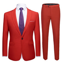 Load image into Gallery viewer, 2019 Asian Size Mens Suits Set Grey Formal Blazer pants Marriage Tuxedo male 2 Piece suit set Terno wedding mens suit slim fit
