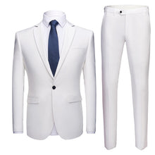 Load image into Gallery viewer, 2019 Asian Size Mens Suits Set Grey Formal Blazer pants Marriage Tuxedo male 2 Piece suit set Terno wedding mens suit slim fit