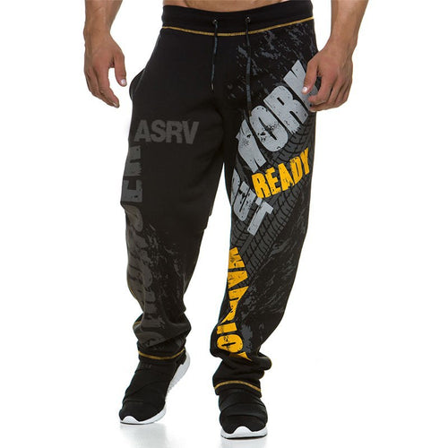 muscle men's Sweatpants fitness training joggers casual Autumn cotton Sweatpants Fashion streetwear pants men Elastic waistband