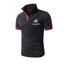 Load image into Gallery viewer, 2019 Summer Fashion New Men&#39;s Casual Short Sleeve Lapel POLO Shirt / Men&#39;s Solid Color Letter Printed POLO Shirt Tops