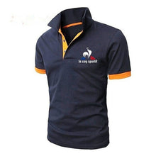 Load image into Gallery viewer, 2019 Summer Fashion New Men&#39;s Casual Short Sleeve Lapel POLO Shirt / Men&#39;s Solid Color Letter Printed POLO Shirt Tops